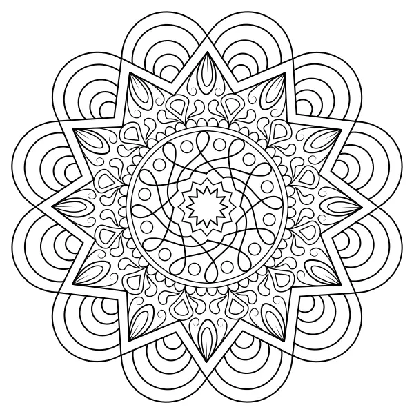 Mandala | Online målarbilder för barn