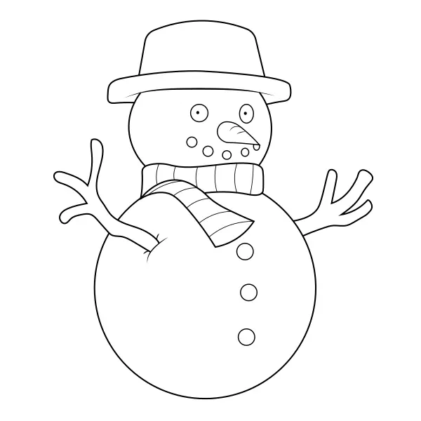 Snögubbe | Online målarbilder för barn