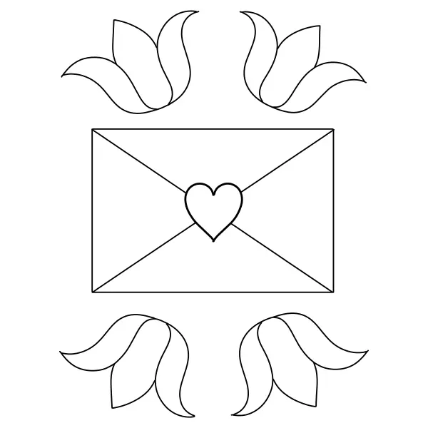 Kärleksbrev 2 | Online målarbilder för barn