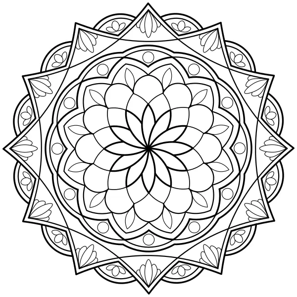 Mandala 14 | Online målarbilder för barn