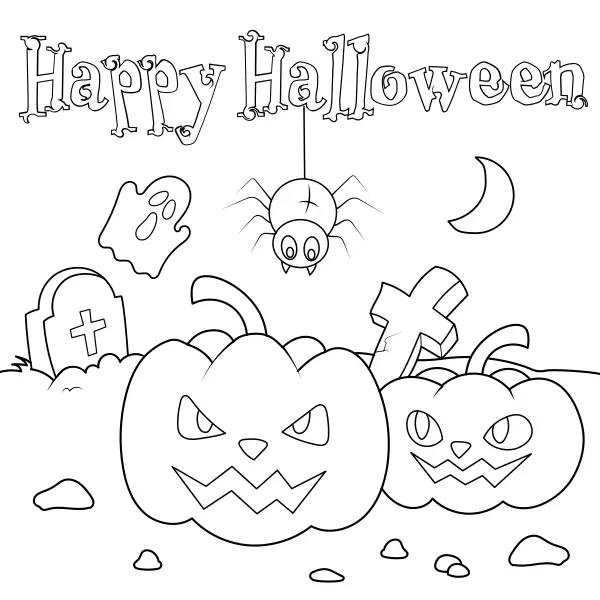 Glad Halloween | Online målarbilder för barn