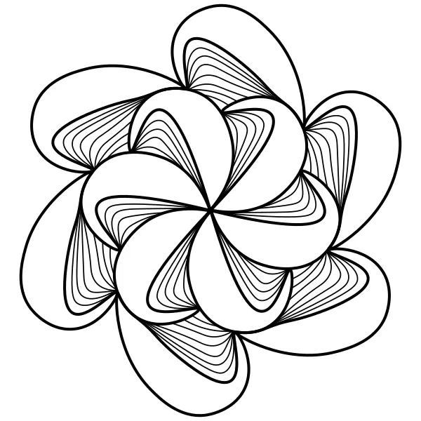 En abstrakt mandala | Online målarbilder för barn