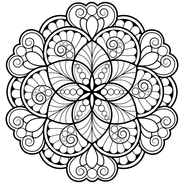 Mandala 8 | Online målarbilder för barn