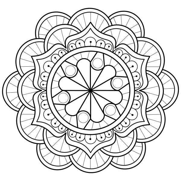Mandala 9 | Online målarbilder för barn