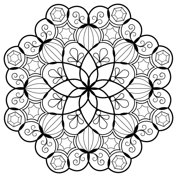 Mandala 10 | Online målarbilder för barn