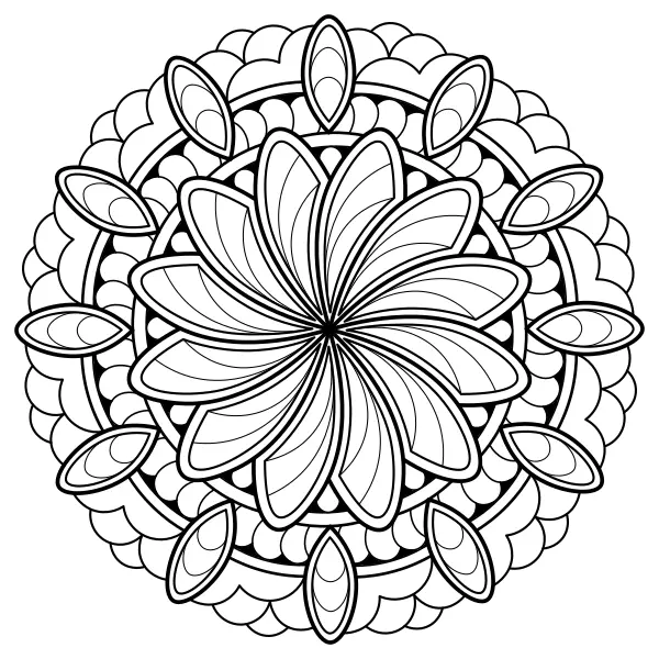 Mandala 12 | Online målarbilder för barn