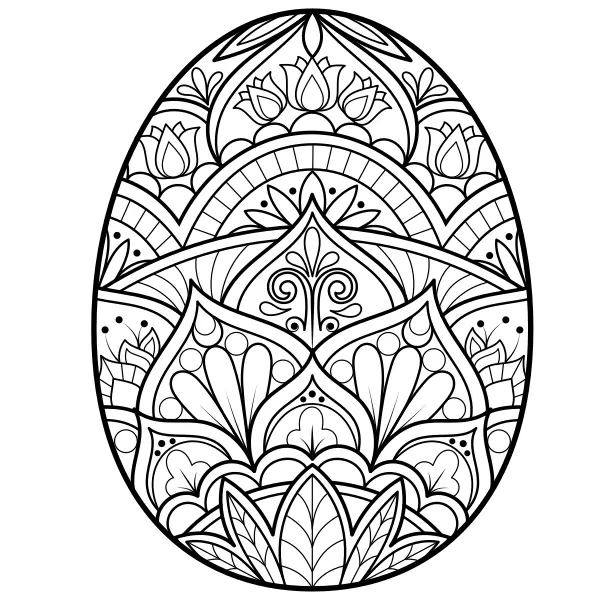 Mandala – Ägget | Online målarbilder för barn
