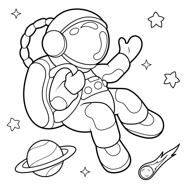 Astronaut | Online målarbilder för barn