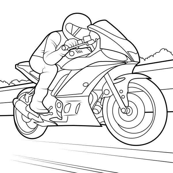 Motorcyklist | Online målarbilder för barn