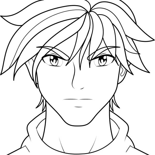 Anime-man | Online målarbilder för barn