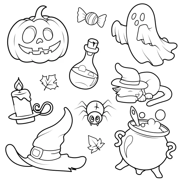 Halloween-motiv | Online målarbilder för barn