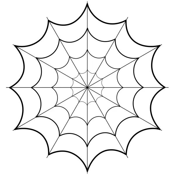 Mandala – spindelnät | Online målarbilder för barn
