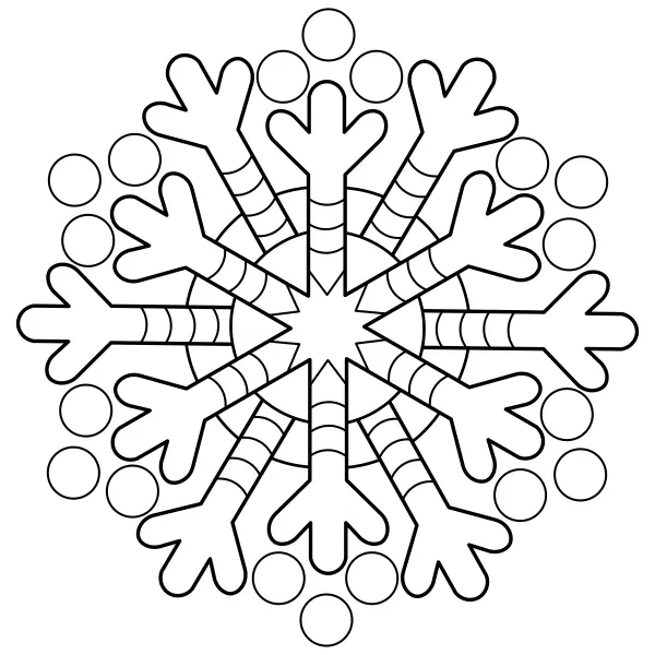 Snöflinga | Online målarbilder för barn