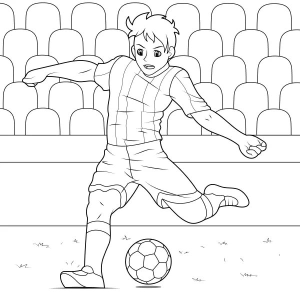 Fotbollsspelare | Online målarbilder för barn