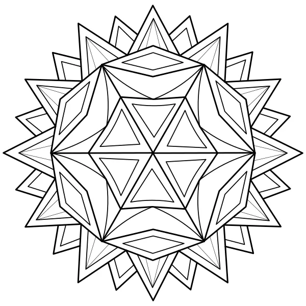 Solmandala | Online målarbilder för barn