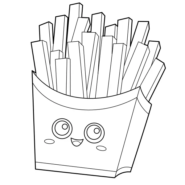 Pommes frites | Online målarbilder för barn