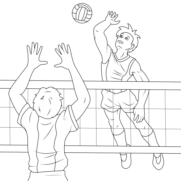 Volleybollspelare | Online målarbilder för barn