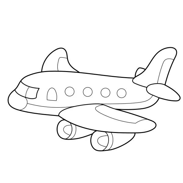 Leksaksflygplan | Online målarbilder för barn