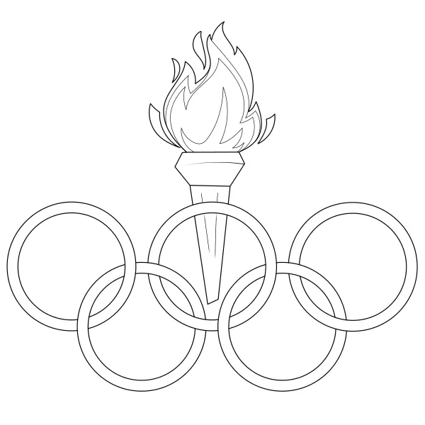 De olympiska ringarna | Online målarbilder för barn