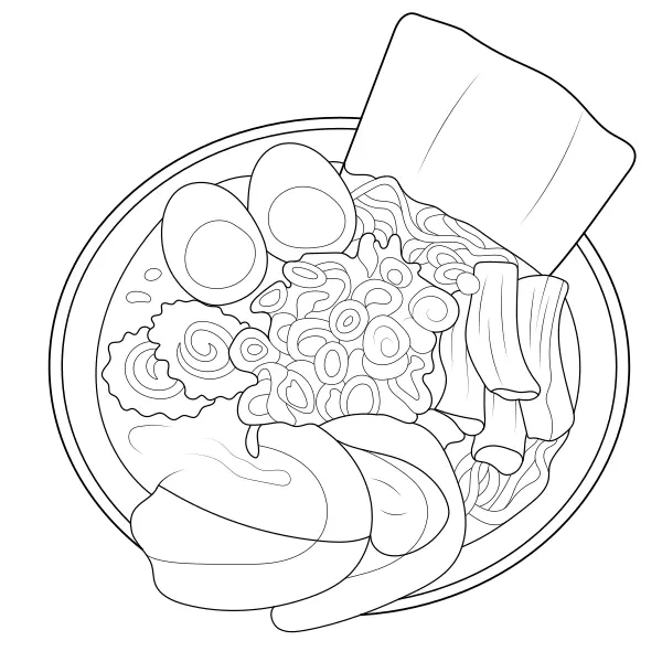 Ramen | Online målarbilder för barn