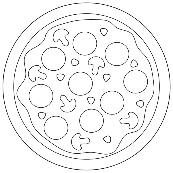 Pizza | Online målarbilder för barn