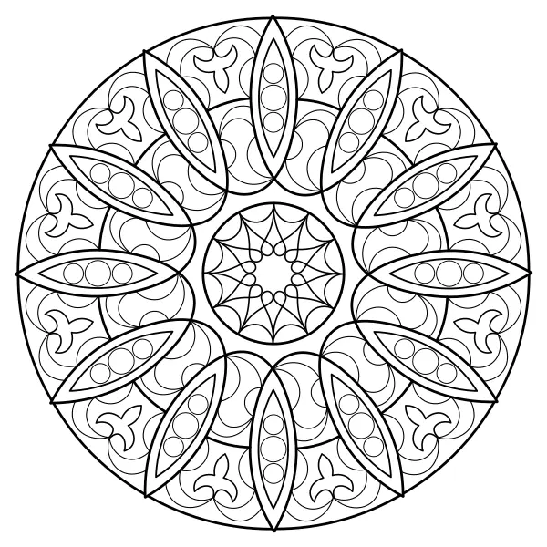 Mandala 50 | Online målarbilder för barn