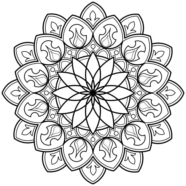 Mandala 52 | Online målarbilder för barn