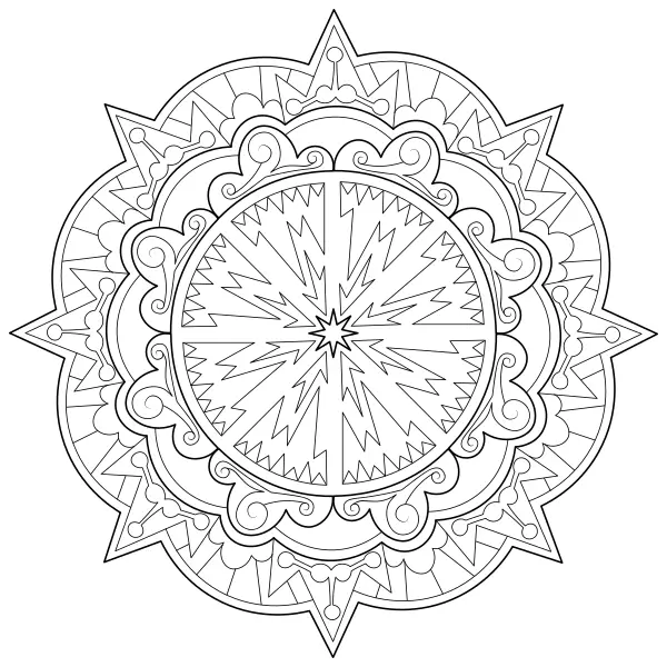 Mandala 60 | Online målarbilder för barn