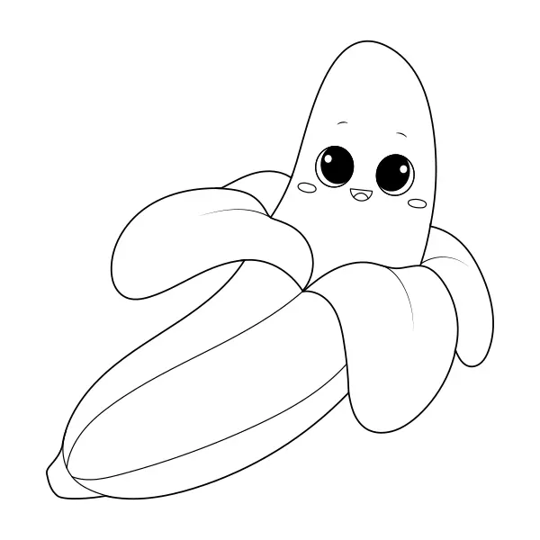 Banan | Online målarbilder för barn