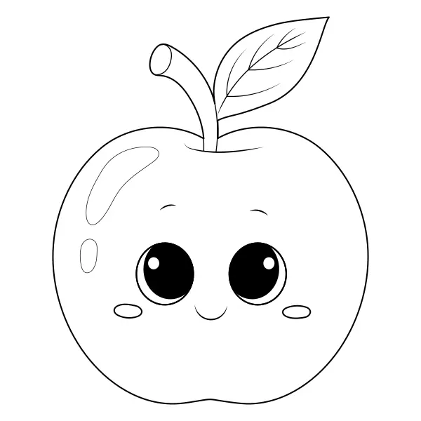 Äpple | Online målarbilder för barn