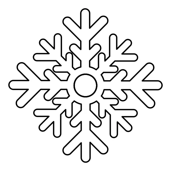 Snöflinga | Online målarbilder för barn