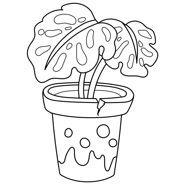 Monstera-växten | Online målarbilder för barn